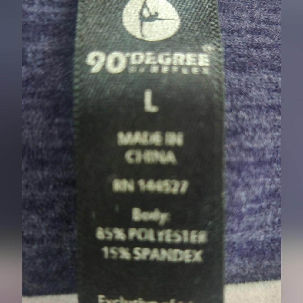 90 Degree By Reflex, Heathered Purple Hoodie-Size LG EUC - Picture 5 of 5